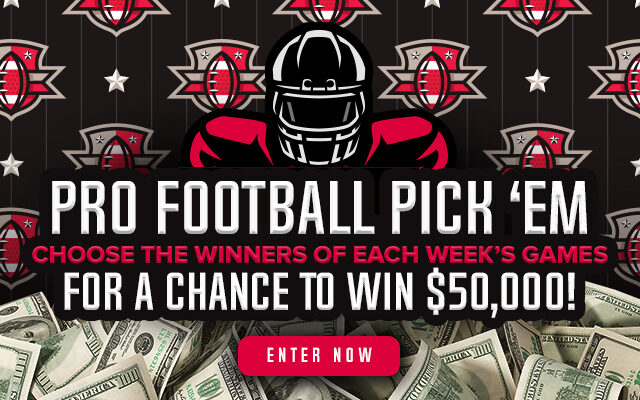 Here’s Your Chance to Win $50.000 With the Pro Football You Pick ‘Em